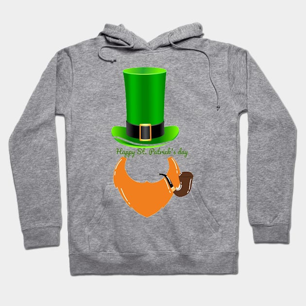 Brown beard st. Patricks day Hoodie by Mony Shop